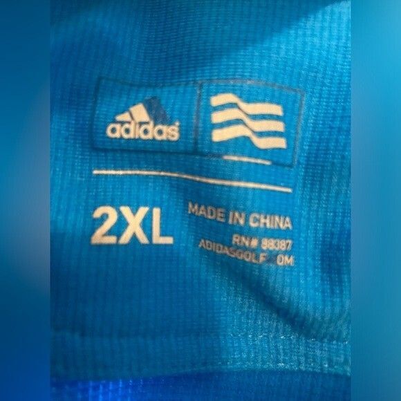 Men's Adidas 1/4 Zip Blue Track Pullover Size XXL - Picture 5 of 5
